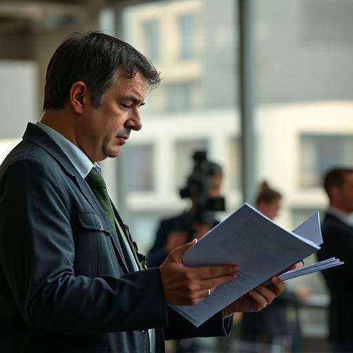 Bilde av en journalist som jobber med dokumenter